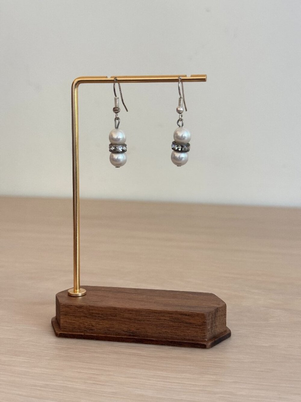 Dainty Pearl Drop Minimalist Hook Earrings